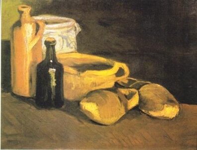 Vincent van Gogh - Martwa natura z chodakami i naczyniami