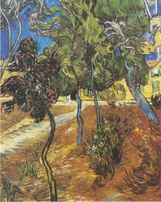 Vincent van Gogh - Drzewa w ogrodzie szpitala Saint-Paul