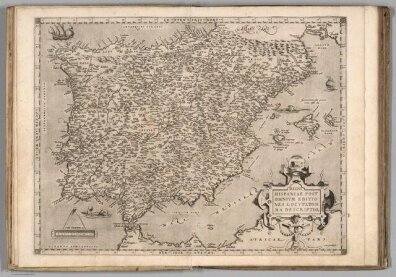 1570r. - Regni Hispaniae. Ortelius, Abraham