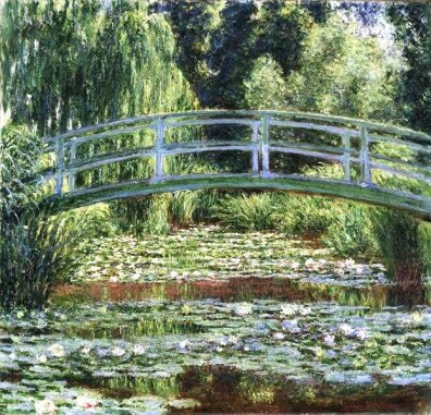 Claude Monet - Japońska kładka, lilie wodne, Giverny