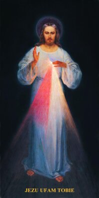 JEZUS MIŁOSIERNY - Jezu Ufam Tobie + NAPIS