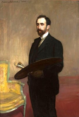 Teodor Axentowicz - Autoportret z paletą 