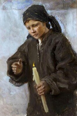 Teodor Axentowicz - Na gromniczną