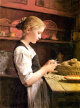 Albert Anker - Obierająca ziemniaki 