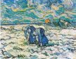 Vincent van Gogh - Two Peasant Women Digging in a Snow-Covered Field at Sunset