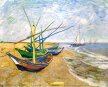 Vincent van Gogh - Łodzie rybackie na plaży w Saintes Maries de la Mer 