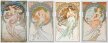 Alfons Mucha - Sztuki: Taniec, Poezja, Muzyka, Malarstwo (Zestaw 4 obrazy)