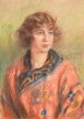Teodor Axentowicz - Portret kobiety w chińskiej ślubnej szacie kobiecej longpao