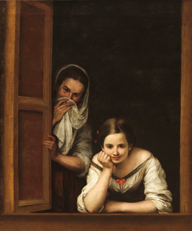 Bartolomé Esteban Murillo - Dwie kobiety w oknie (1)