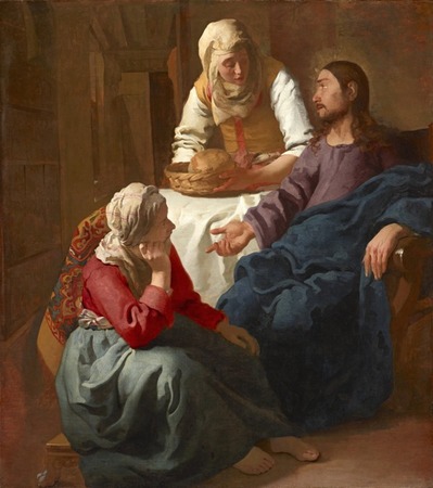Johannes Vermeer - Chrystus w domu Marty i Marii (1)