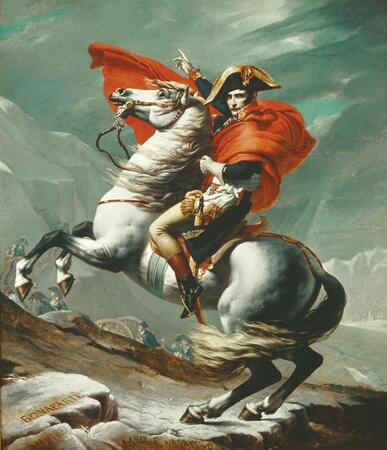 Jacques-Louis David - Napoleon Bonaparte - Przekraczający Alpy (1)