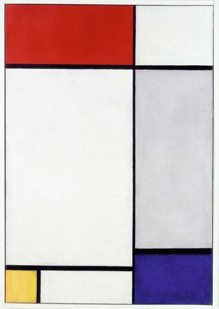Piet Mondrian - Kompozycja z czerwonym, żółtym i niebieskim (1)