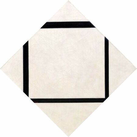 Piet Mondrian - Kompozycja nr 1 - Romb z czterema liniami (1)