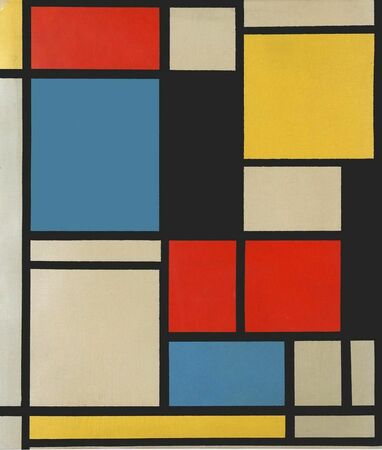 Piet Mondrian - Kompozycja czerwony, niebieski i żółty (1)