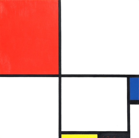 Piet Mondrian - Kompozycja nr III, z czerwony, niebieski, żółty i czarny (1)
