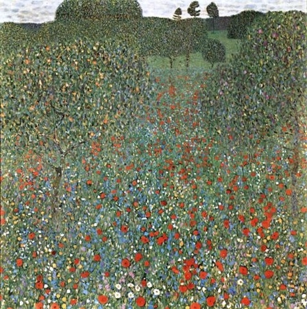 Gustav Klimt - Mohnwiese (1)