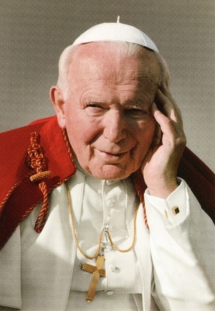  Święty Jan Paweł II - obraz na płótnie, ramie (1)