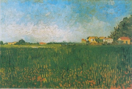 Vincent van Gogh - Gospodarstwa na polu pszenicy w pobliżu Arles (1)