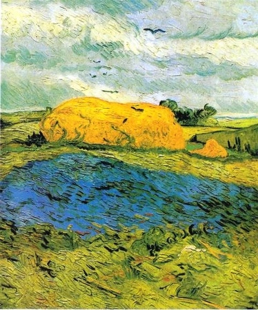 Vincent van Gogh - Stos pszenicy pod zachmurzonym niebem (1)