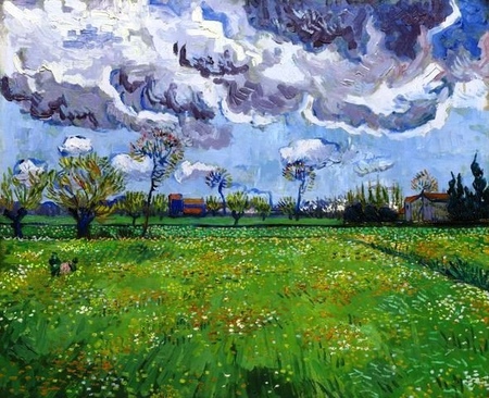 Vincent van Gogh - Krajobraz pod burzliwym niebem (1)
