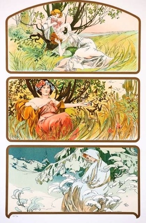 Alfons Mucha - Three Seasons (1)