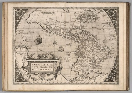 1570r. - Americae Sive Novi Orbis.Ortelius, Abraham (1)