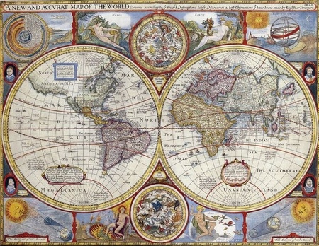 1626r. - A New And Accvrat Map Of The World (1)