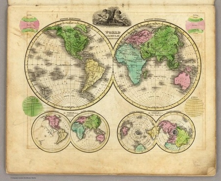 1842r. - World Globular Projection.Smiley, Thomas T. (1)