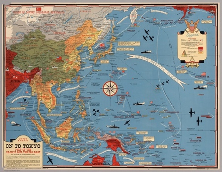 1944r. - Do Tokio, Mapa Pacyfiku (1)