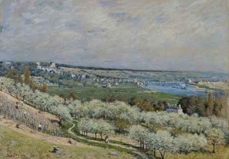 Alfred Sisley - The Terrace at Saint-Germain,Spring (Taras w Saint-Germain, Wiosna) (1)
