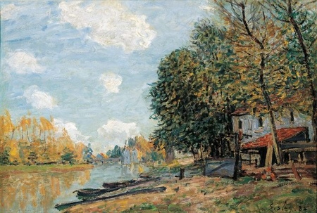 Alfred Sisley - Moret The Banks of the River Loing (1)