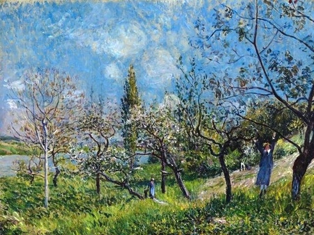 Alfred Sisley - Orchard in Spring (Sad wiosną) (1)