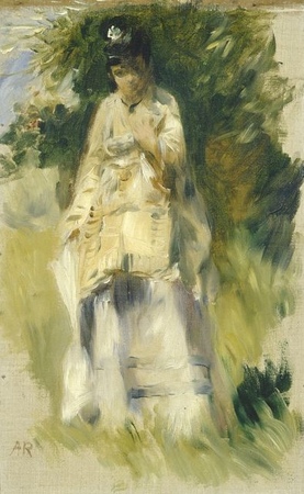 Auguste Renoir - Kobieta stojąca przy drzewie (Woman Standing by a Tree) (1)