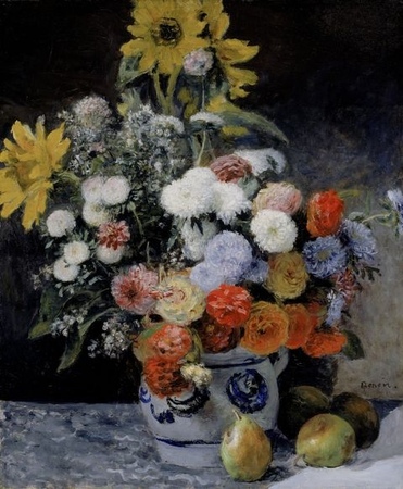 Auguste Renoir - Mieszane Kwiaty w Glinianym Wazonie (Mixed Flowers in an Earthenware Potabout) (1)