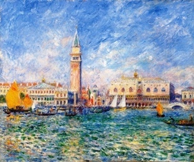Auguste Renoir - Widok Wenecji (Pałac Dożów) - Vue de Venise (Le Palais des Doges) (1)