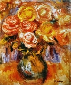 Auguste Renoir - Wazon z różami (Vase de roses) (1)