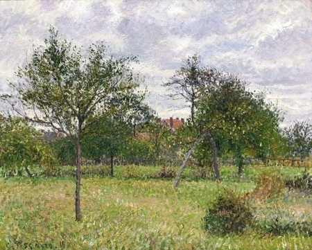 Camille Pissarro - Jesień, Rano, Zachmurzenie, Eragny (Autumn, Morning, Cloudy, Eragny) (1)