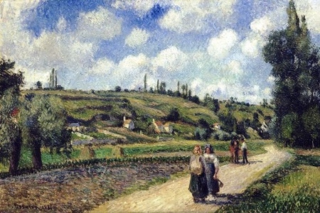 Camille Pissarro - Krajobraz w pobliżu Pontoise, do Auvers drodze - (Landscape near Pontoise, the Auvers Road) (1)