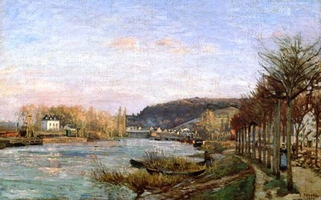 Camille Pissarro - Sekwana w Bougival (The Seine at Bougival) (1)