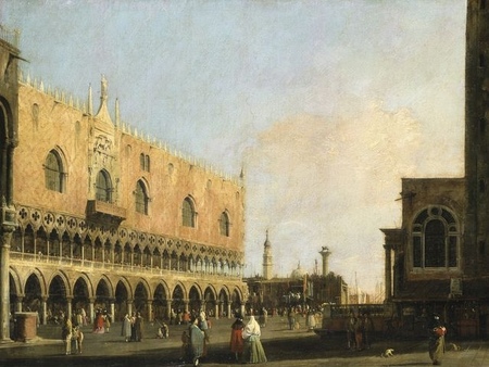 Canaletto -  Widok na Piazzetta San Marco Patrząc na południe (View of the Piazzetta San Marco Looking South) (1)