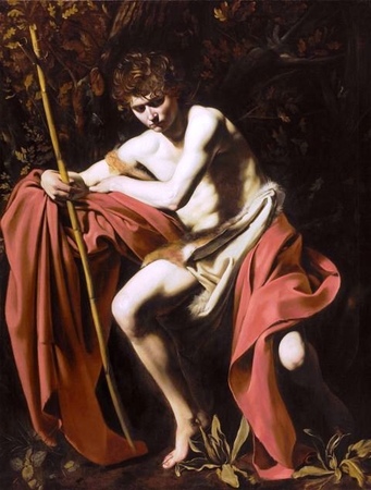 Caravaggio - Święty Jan Chrzciciel na pustyni (Saint John the Baptist in the Wilderness) (1)
