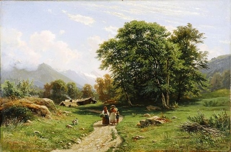 Ivan Shishkin - Szwajcarski krajobraz  (1)