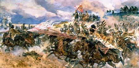 Wojciech Kossak - Bitwa pod Kircholmem , rok 1605 – Husaria (1)