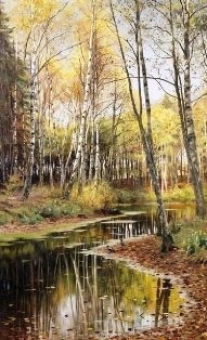 Peter Monsted - Jesień w brzozowym lesie (1)
