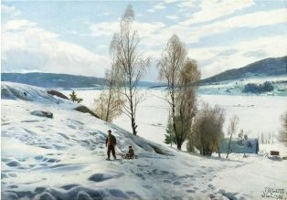 Peter Monsted -  Zima w Norwegii  (1)