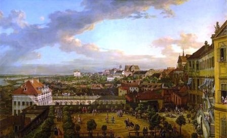 Canaletto - Widok Warszawy z tarasu Zamku Królewskiego  (1)