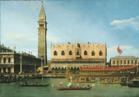 Canaletto - Bucintoro na Molo na Wniebowstąpienie (1)