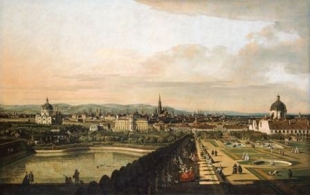 Canaletto -  Wiedeń Patrząc z pałacu Belweder (1)