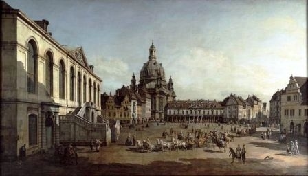 Canaletto - Widok z Neumarkt w Dreźnie od Judenhof (1)