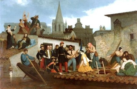 W. A. Bouguereau - Napoleon odwiedza ofiary powodzi w Tarascon (1)